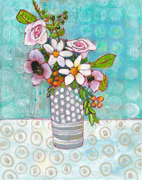 Flowers Painting Sophia Daisy Flowers By Blenda Studio 22 Arte