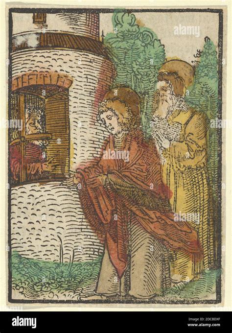 St John In Prison From Das Plenarium 1517 Stock Photo Alamy