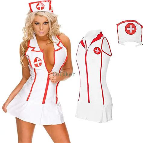 Sexy Nurse Costumes Doctor Cosplay Adult Nurse Uniform Role Play Themed Party Dress Nurses