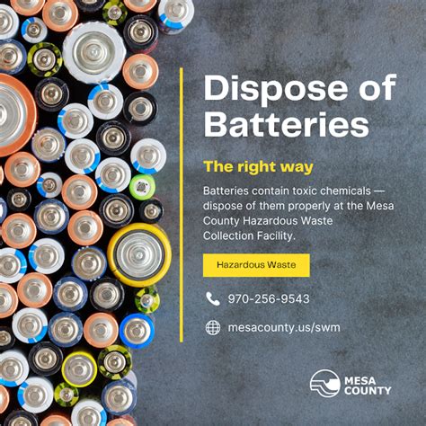 Dispose Of Batteries At The Hazardous Waste Collection Facility Mesa