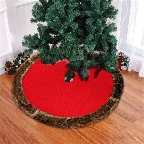 Our seasonal décor category offers a great selection of christmas tree skirts and more. Wrightus 48 inch Christmas Tree Skirt Red and Gold Faux ...