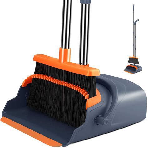 Outdoor And Patio Brooms Hand Tools Dustpan And Brushes Set Extra Long