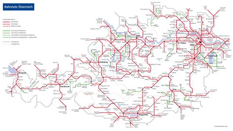 Austria Train Map Obb Austrian Rail Map Western Europe Europe
