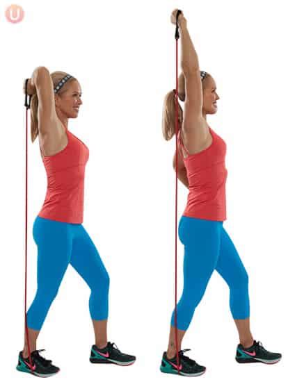 How To Do Resistance Band Tricep Extensions For Arm Strength