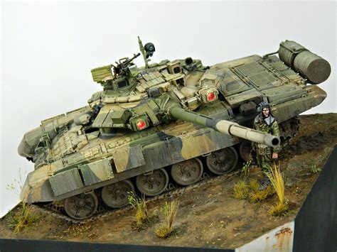 T 90a Tank Model 135 Scale Diorama