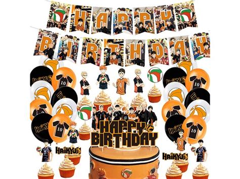 48pcs Haikyuu Birthday Party Supplies Set Anime Theme Party Etsy
