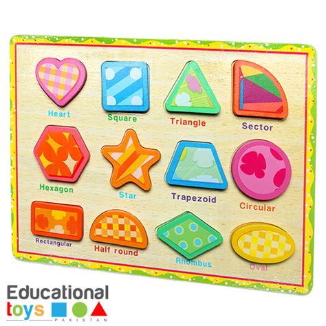 Buy Chunky Shapes Wooden Puzzle With Shape Names Online Educational