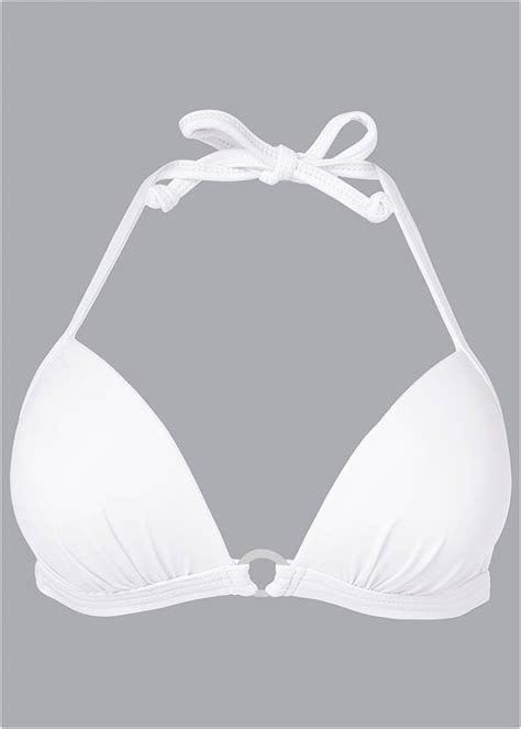 Enhancer Push Up Triangle Top In Pearl White Bikini Venus