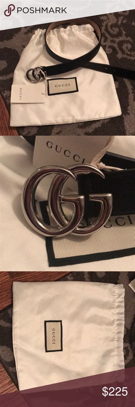 Curious about which gucci marmont belt to buy? Black Leather Gucci Logo Belt Size Medium Brand new, Never ...