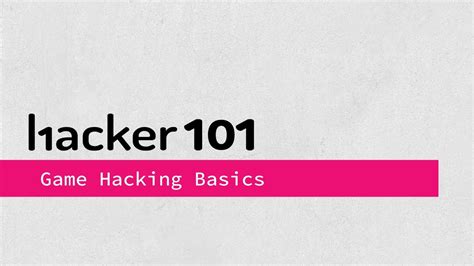 Hacker101 Game Hacking Basics Youtube