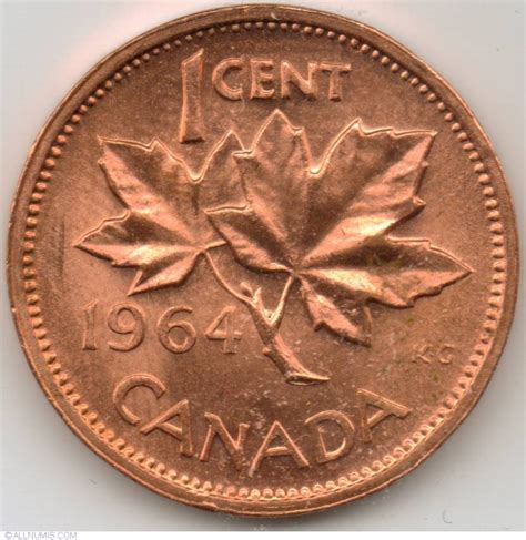 1 Cent 1964 Elizabeth Ii 1953 2022 Canada Coin 7803