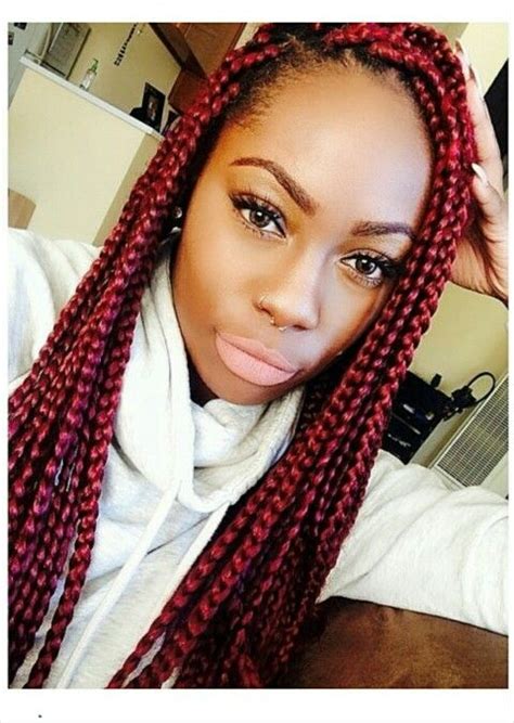 Many people believe that it is difficult to find a cute style with braids for short hair. Red box braid .. Beautiful girl | Hair styles, Red box ...