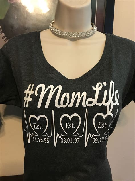 Womens day gift ideas for mom. Mom Est Shirt /Mom Life / Personalized Mom Shirt/ Mother's ...