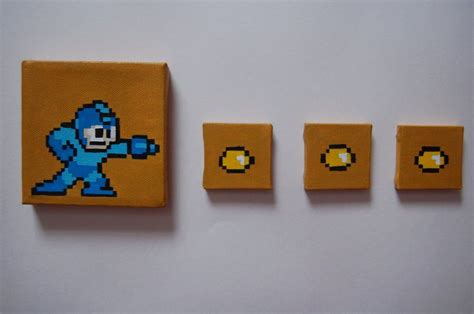 Mega Man Acrylic On Canvases 2010 Geek Chic Geek Stuff Art
