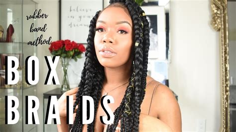 How To Box Braid Beginners Diy Youtube