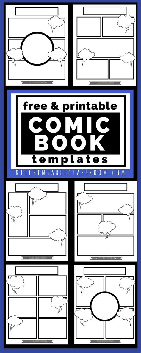 Comic Book Templates Free Printable Pages The Kitchen Table