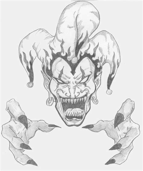 Jester Ii By Zzzisch On Deviantart Scary Clown Drawing Badass