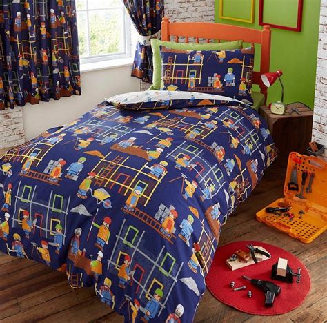 Construction 9pc crib bedding set from sweet jojo designs, boys construction baby bedding with blue and green print. Building Site Construction Boys Bedding Crib/Toddler or ...