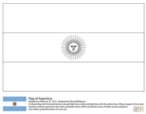 Argentina Flag Coloring Page Free Printable Coloring Page Coloring Home