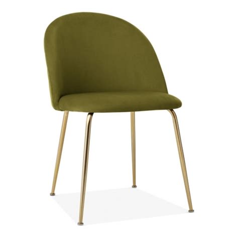 Olive Green Velvet Upholstered Heather Dining Chair Velvet Chairs
