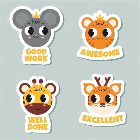 Premium Vector Hand Drawn Good Job And Great Job Stickers Pack