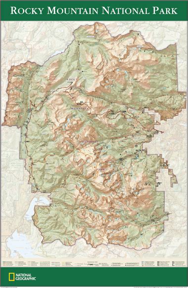 Rocky Mountain National Park Wall Map By National Geographic Mapsales