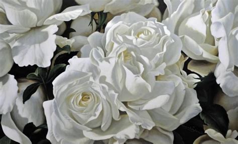 Saatchi Art Artist Simon Barlow Painting “white Roses 1” Art Rose