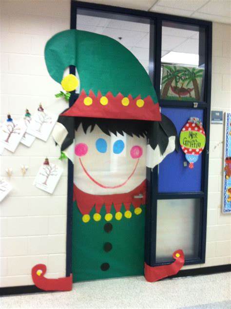 My Christmas Elf Decorated On My Classroom Door Classroom Christmas