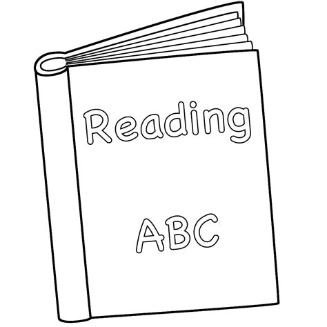 Reading Book Coloring Page Coloring Home