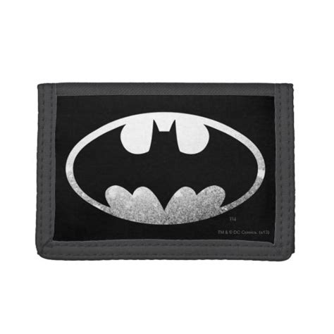 Batman Symbol Grainy Logo Tri Fold Wallet Zazzle