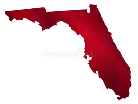 Florida State Map Silhouette Stock Vector Illustration Of Vector
