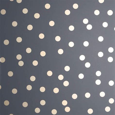 Arthouse Metallic Polka Dot Wallpaper Dotty Spots Charcoal Rose Gold