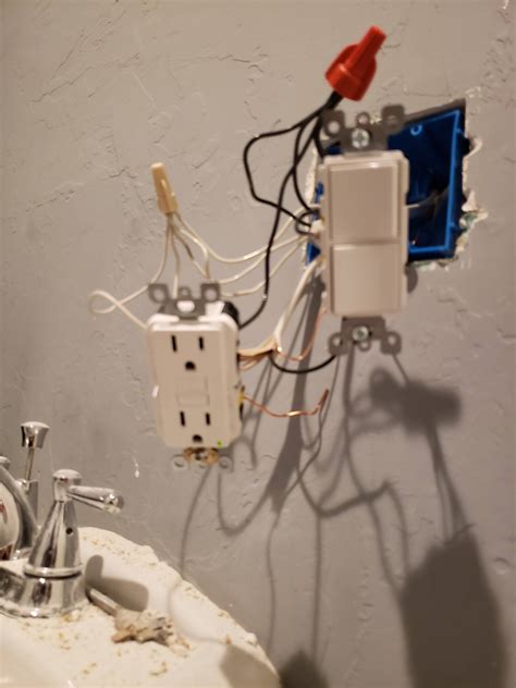 Electrical Wiring A Double Light Switch In Bathroom Home