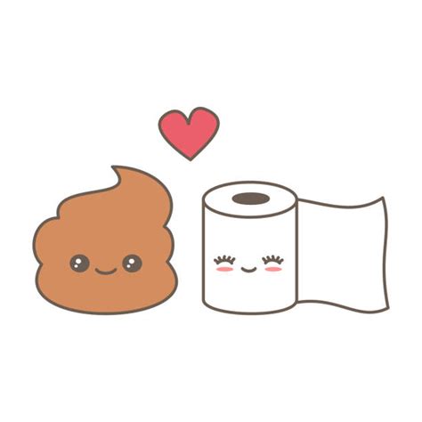Toilet Paper Funny Cartoon Illustrations Royalty Free Vector Graphics