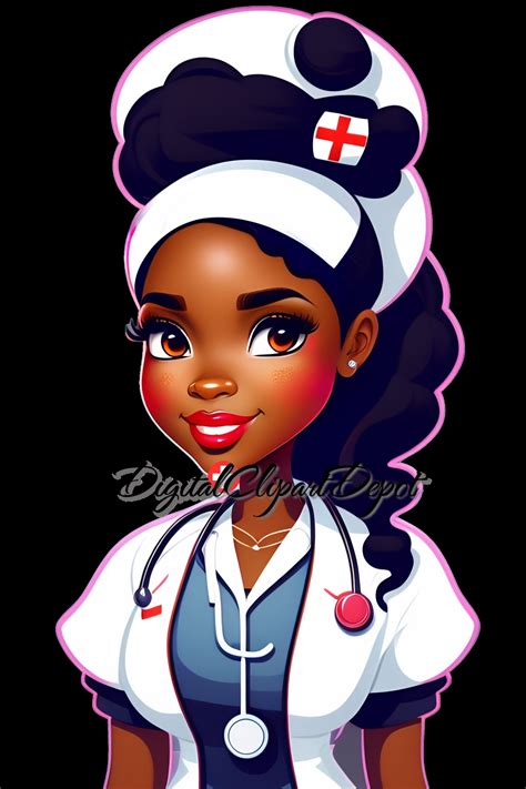 nurse clipart african american nurse clipart nurse png etsy
