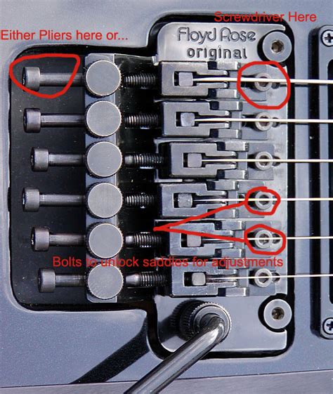 How To Setup And Intonate A Floyd Rose Locking Tremolo Experts Exchange