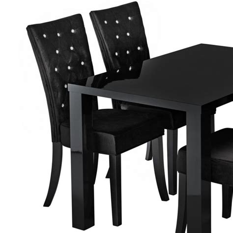They work best in a contemporary setting, and that's exactly the style i'm going to be these velvet dining chairs work are perfect for a contemporary dining room. Radiance Set of 2 Diamante Dining Chair In Black Velvet Fabric