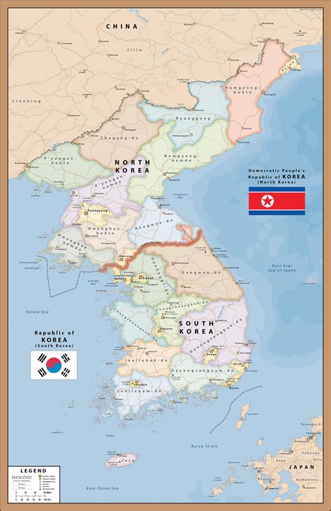 Both north and south korean students learn about the 1919 march 1 independence movement in school. North & South Korea Map | Digital Vector | Creative Force