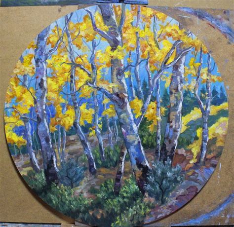 Golden Trees My Oil Painting On Hardboard 2023 9GAG