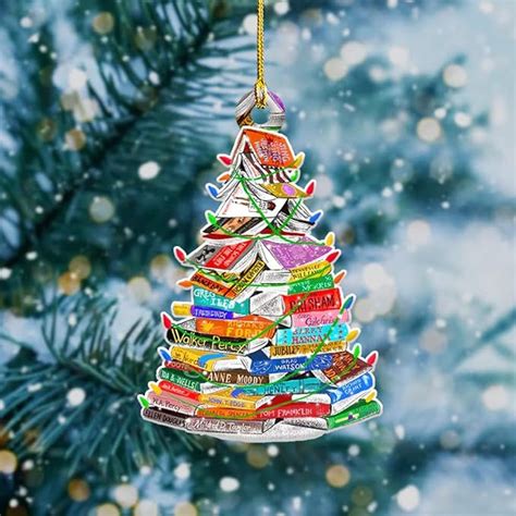 Book Lover Christmas Ornament Christmas Book Tree Ornament Book Lover