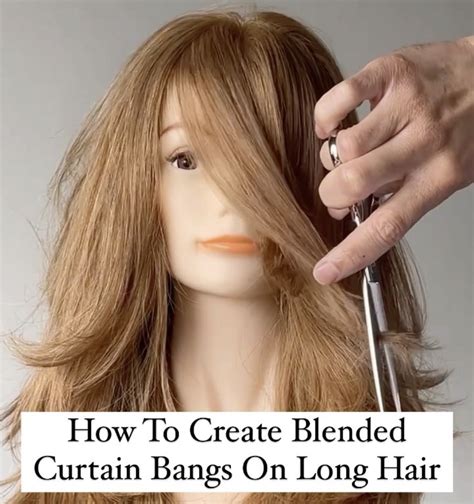 How To Cut Style Long Curtain Bangs