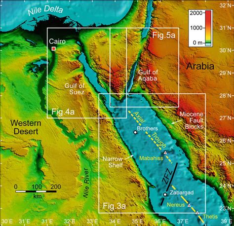 2 Digital Elevation And Bathymetric Model Of The Northern Red Sea Gulf