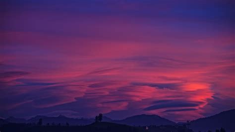 2560x1440 Resolution Purple Sky Clouds Mountains 1440p Resolution