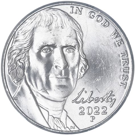 2022 P Jefferson Nickel Bu Us Coin Daves Collectible Coins
