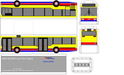 Sp Papel Modelismo Papercraft Man Nl 262r Low Floor Citybus