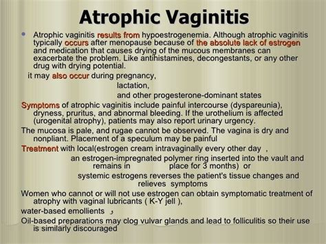 Menopause As Related To Atrophic Vaginitis Pictures