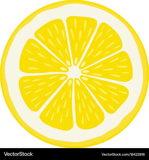 Lemon Slice Isolated Royalty Free Vector Image