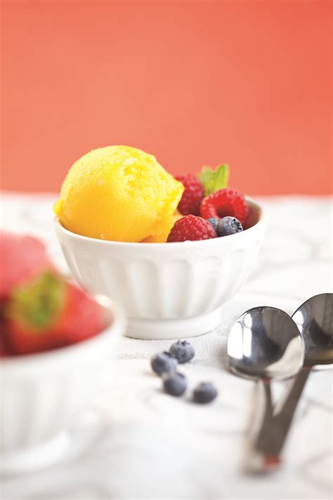 Fruit Sorbet With Pears And Your Choice Of Berries Fruit Sorbet