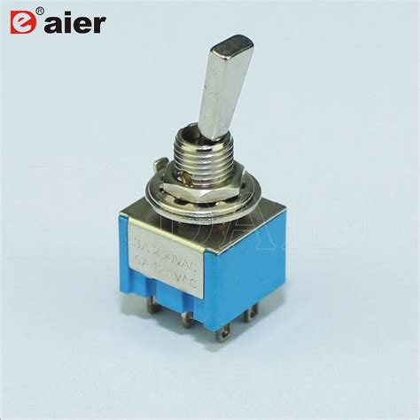 6a 6pin Miniature Toggle Switch With Metal Flat Handle China