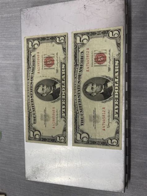 1963 Series Two 5 Us Note Red Seal 1500 Picclick